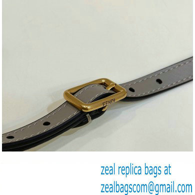 Fendi C Com Small bag in leather Gray 2023 - Click Image to Close
